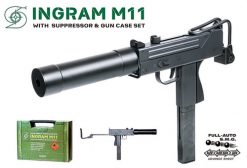 Maruzen Ingram M11 Gas Blowback
Submachine Gun w/ Suppressor & Gun Case Set - 이미지 2